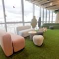 AIA Woodlands - Woodlands Square | Product Seen: [Credo 2-Seater Armless Sofa, Tree Partition - H1660, Pulp Partition - H1610 & Clean RubberWood x Ohio Coffee Table]